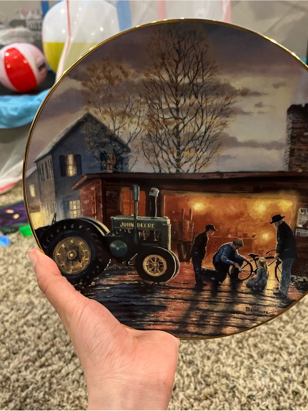 Rustic Country Collectible Decorative Plate - Picture 4 of 5